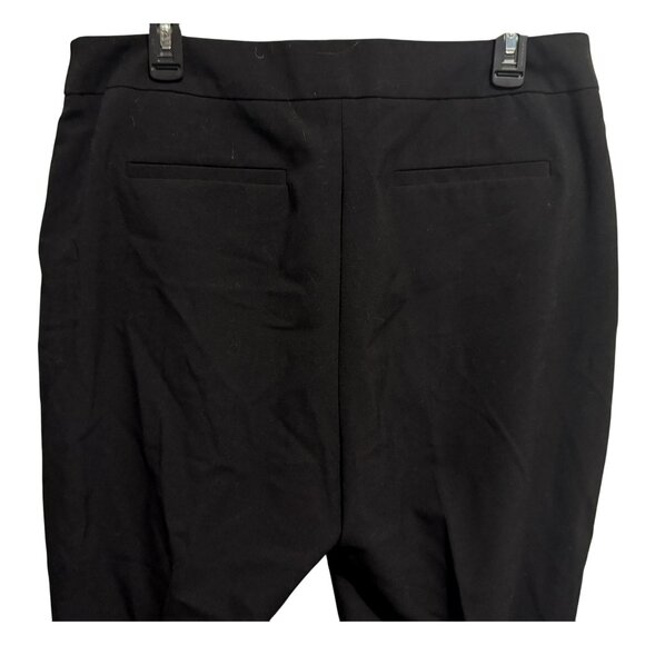Chico's Black Dress Pants Straight Leg Pockets Classic Career 2.5 Short M 12/14 - Picture 4 of 6